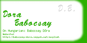 dora babocsay business card